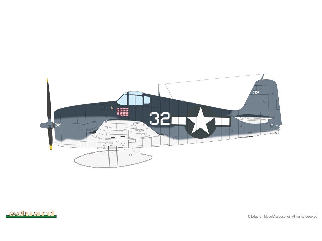 Eduard - Grumman F6F-3 Hellcat Weekend Edition, 1/48, 84194 цена и информация | Klotsid ja konstruktorid | kaup24.ee