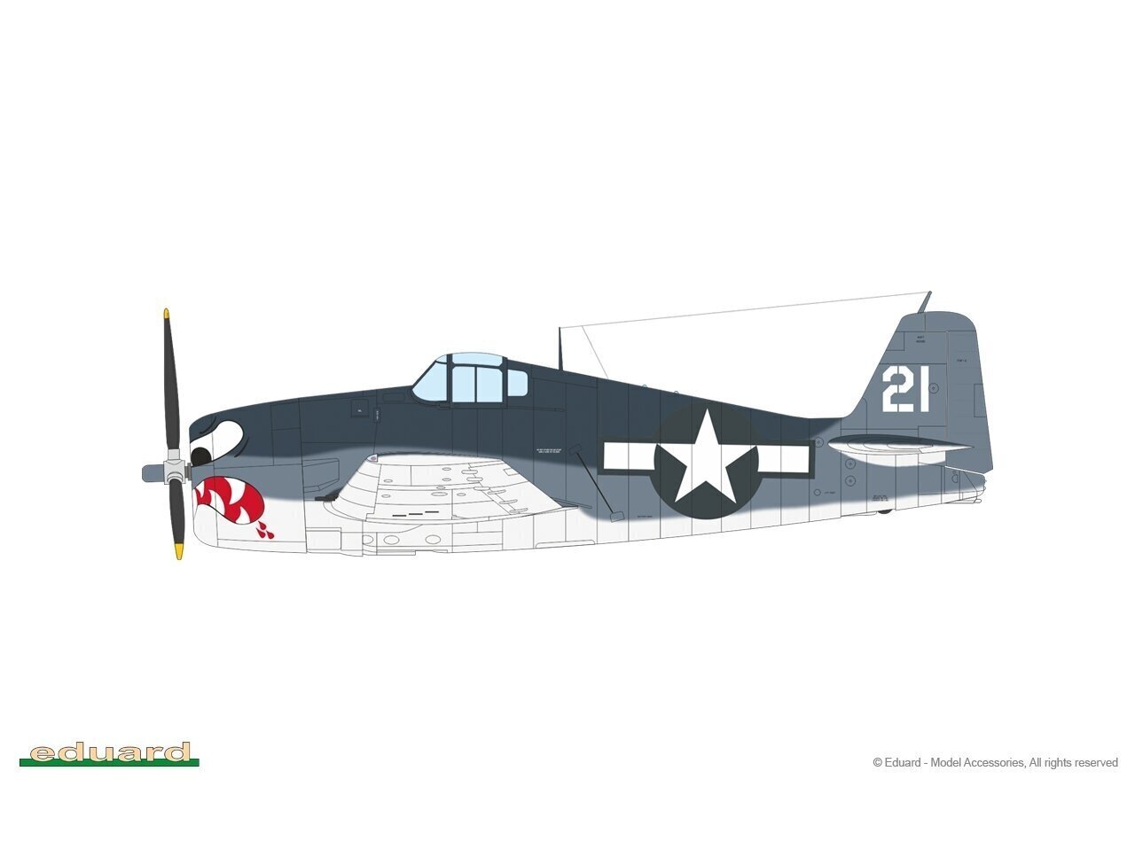 Eduard - Grumman F6F-3 Hellcat Weekend Edition, 1/48, 84194 hind ja info | Klotsid ja konstruktorid | kaup24.ee