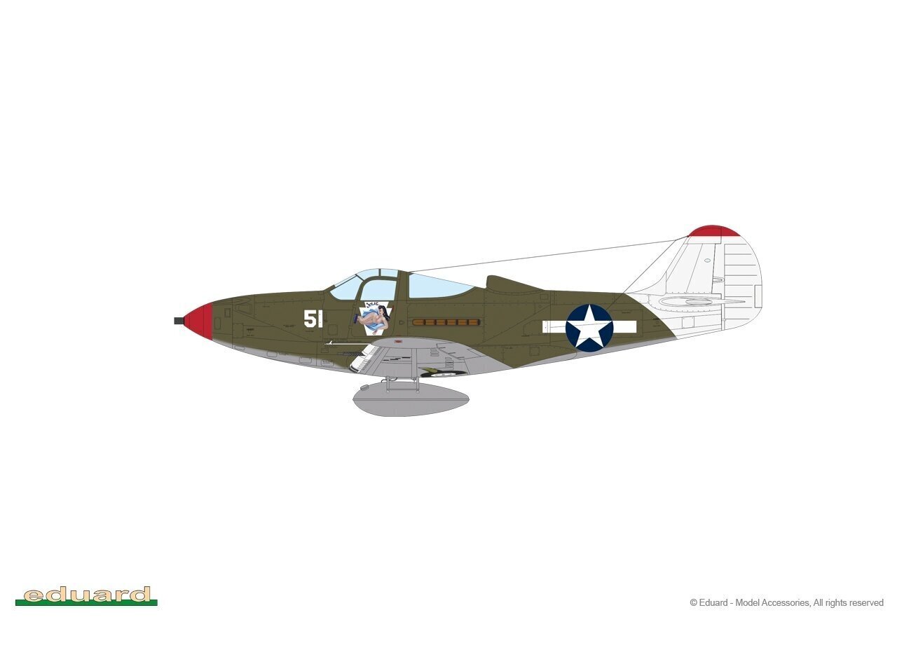 Eduard - Bell P-39N Airacobra Profipack, 1/48, 8067 hind ja info | Klotsid ja konstruktorid | kaup24.ee