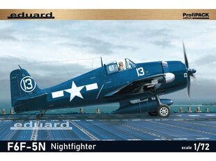 Eduard - Grumman F6F-5N Hellcat Nightfighter ProfiPack, 1/72, 7079 hind ja info | Klotsid ja konstruktorid | kaup24.ee