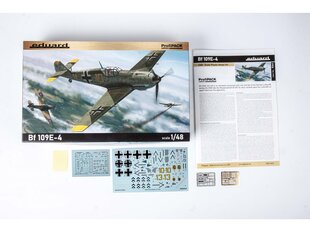 Сборная пластиковая модель. Eduard - Messerschmitt Bf 109E-4 ProfiPack, 1/48, 8263 цена и информация | Конструкторы и кубики | kaup24.ee