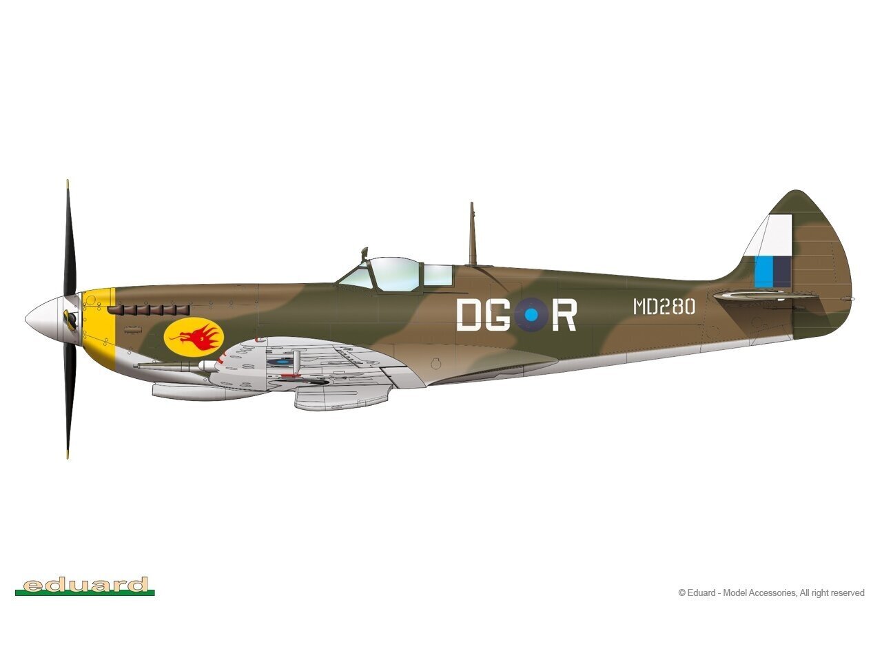 Eduard - Supermarine Spitfire Mk.VIII ProfiPack, 1/48, 8284 hind ja info | Klotsid ja konstruktorid | kaup24.ee