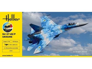 Heller - Su-27 UB/P Ukraine mudeli komplekt, 1/72, 56371 цена и информация | Конструкторы и кубики | kaup24.ee