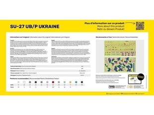 Heller - Su-27 UB/P Ukraine mudeli komplekt, 1/72, 56371 цена и информация | Конструкторы и кубики | kaup24.ee