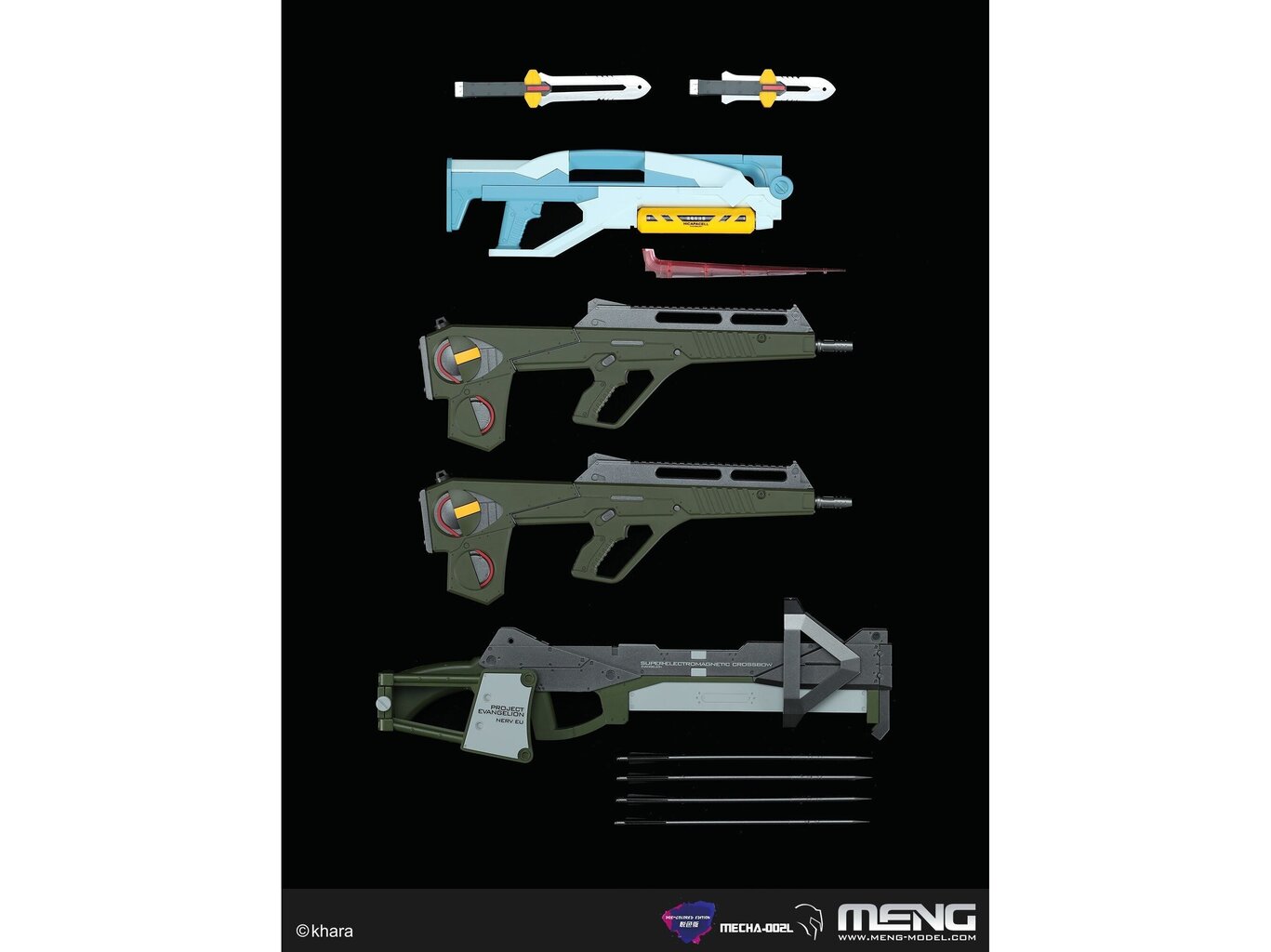Meng Model - Multipurpose Humanoid Decisive Weapon, Artificial Human Evangelion Production Model-02, MECHA-002L hind ja info | Klotsid ja konstruktorid | kaup24.ee