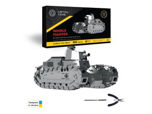 Metal Time - Конструктор Nimble Fighter Renault FT-17 Tank (механический), MT010 цена и информация | Конструкторы и кубики | kaup24.ee