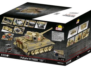 COBI - Конструктор Panzerkampfwagen VI Tiger "131" - Executive Edition, 1/12, 2801 цена и информация | Конструкторы и кубики | kaup24.ee