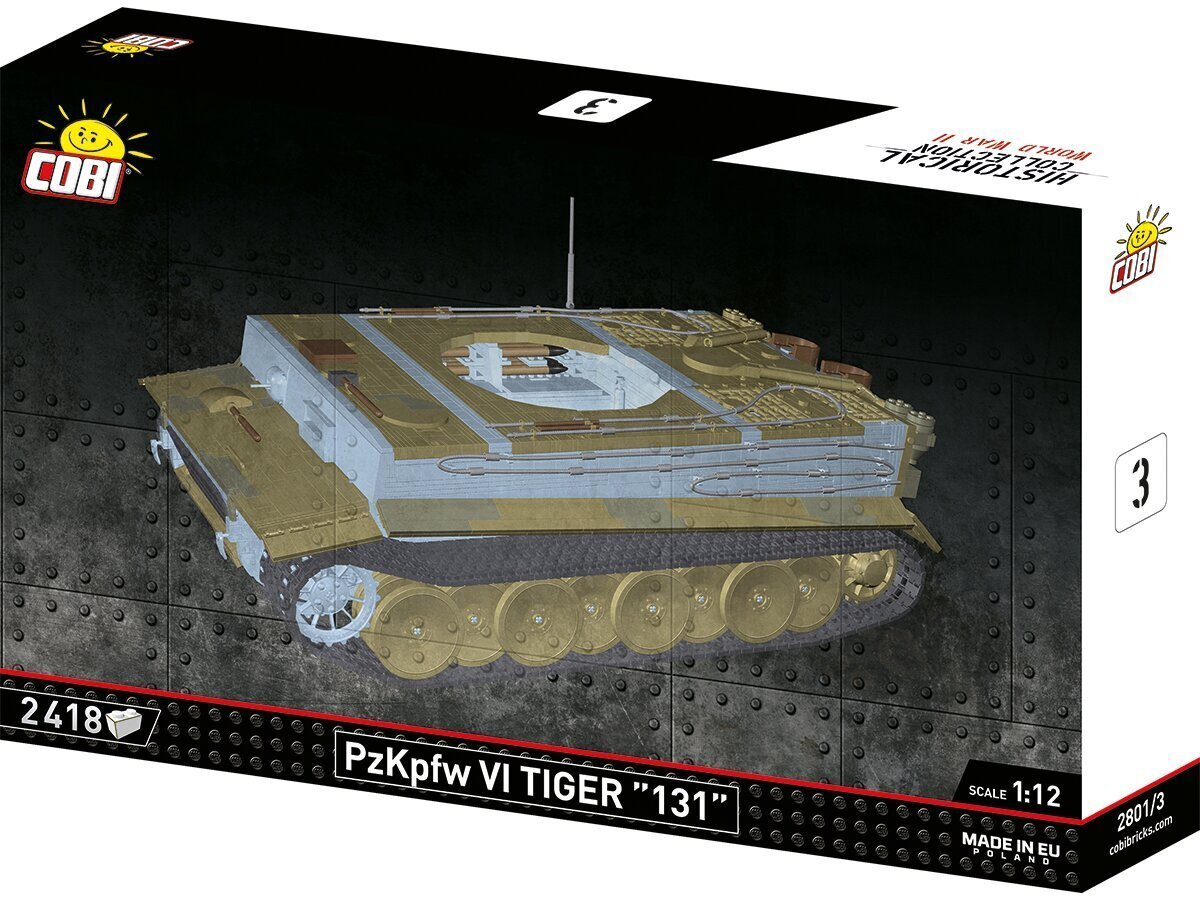 COBI - Plastkonstruktorid Panzerkampfwagen VI Tiger "131" - Executive Edition, 1/12, 2801 цена и информация | Klotsid ja konstruktorid | kaup24.ee