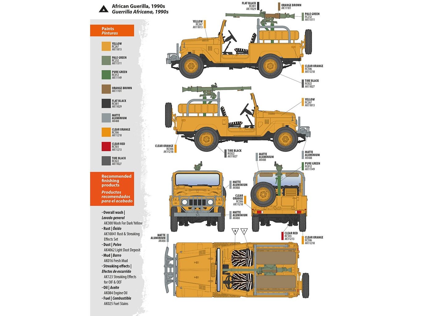 AK Interactive - Toyota Land Cruiser FJ43 Pickup With SPG-9 Recoilless Gun, 1/35, AK35003 hind ja info | Klotsid ja konstruktorid | kaup24.ee