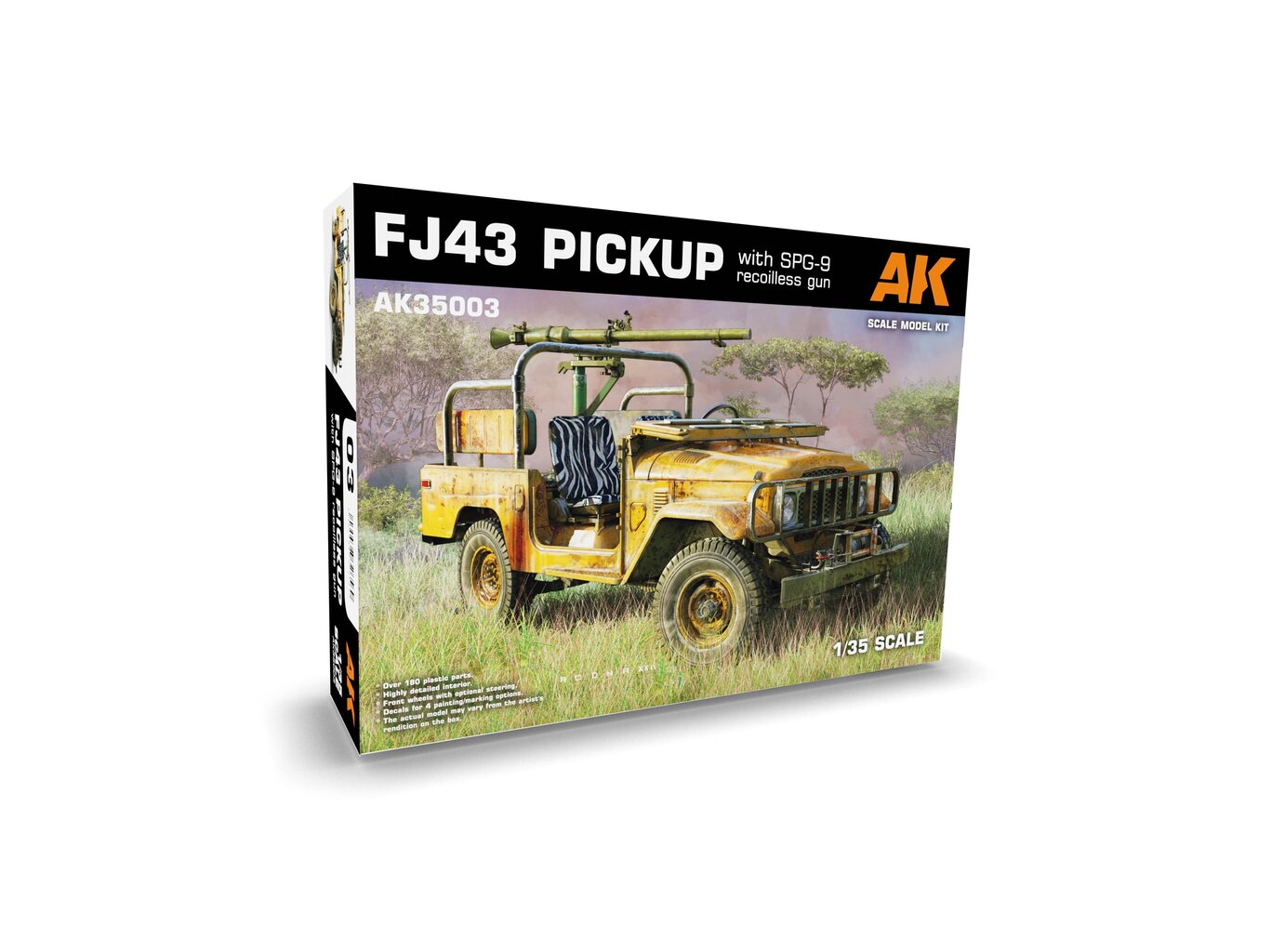 AK Interactive - Toyota Land Cruiser FJ43 Pickup With SPG-9 Recoilless Gun,  1/35, AK35003 цена | kaup24.ee