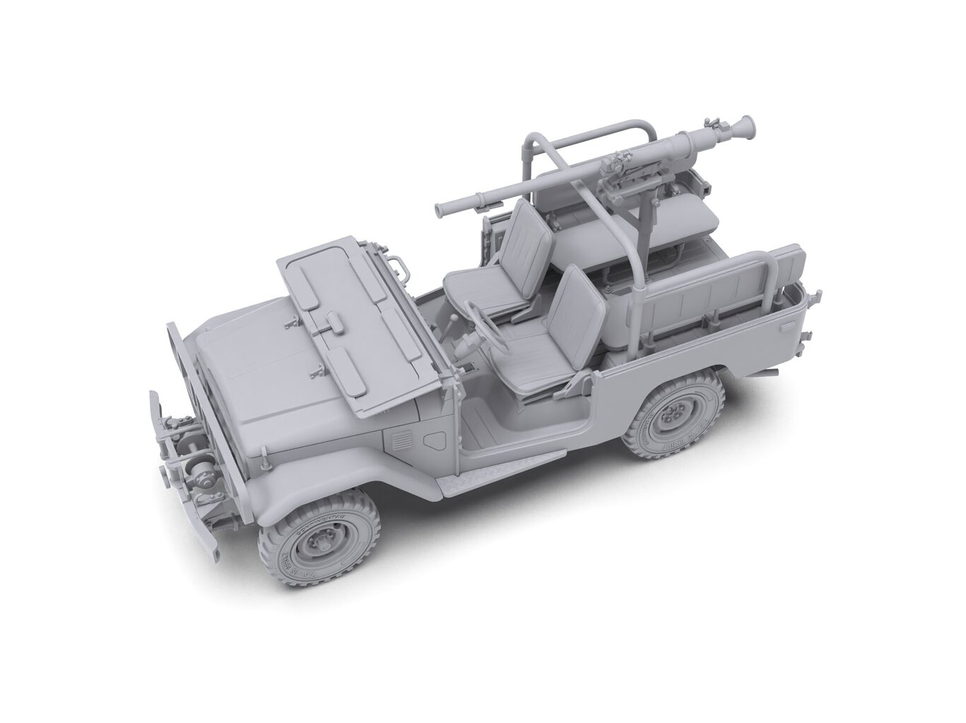 AK Interactive - Toyota Land Cruiser FJ43 Pickup With SPG-9 Recoilless Gun, 1/35, AK35003 hind ja info | Klotsid ja konstruktorid | kaup24.ee