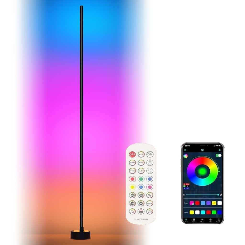 Smart RGB LED põrandalamp G.Lux GD-Rainbow-F Black цена и информация | Põrandalambid | kaup24.ee