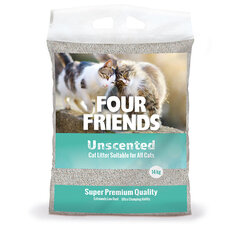 Four Friends Cat Litter Unscented цементирующий песок для кошачьего туалета, 14 кг цена и информация | Наполнители для кошачьих туалетов | kaup24.ee