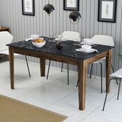 Обеденный стол Asir Milan 518, коричневый/черный цена и информация | Кухонные и обеденные столы | kaup24.ee