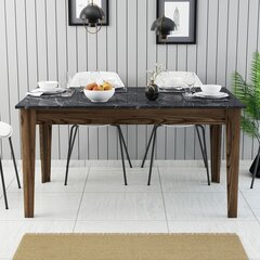 Обеденный стол Asir Milan 518, коричневый/черный цена и информация | Кухонные и обеденные столы | kaup24.ee