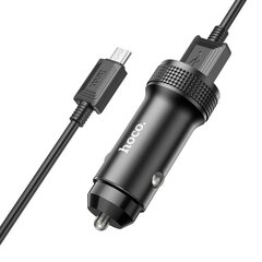 Autolaadija Hoco Z49 2xUSB-A + MicroUSB must цена и информация | Зарядные устройства для телефонов | kaup24.ee