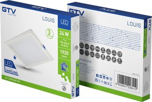 Lamp, LED, 24W, 1920Lm, 4000K, z/a, IP54, kandiline, valge цена и информация | Монтируемые светильники, светодиодные панели | kaup24.ee