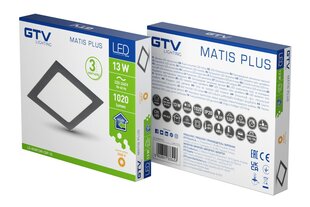 Lamp, LED, 13W, 1020lm, 3000K, z/a, IP20, must цена и информация | Монтируемые светильники, светодиодные панели | kaup24.ee