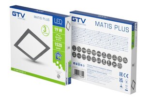 Светильник LED MATIS PLUS, 19W, черный, 4000K, 1520lm, IP20 цена и информация | Монтируемые светильники, светодиодные панели | kaup24.ee