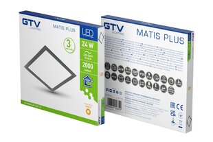 Lamp, LED, 24W, 2000lm, 3000K, z/a, IP20, must цена и информация | Монтируемые светильники, светодиодные панели | kaup24.ee