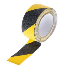 Противоскользящая лента, 5x5 см, черная и желтая цена и информация | Самоклеящиеся пленки | kaup24.ee