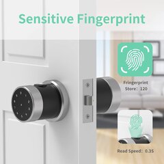 Биометрический дверной замок с ручкой Smart цена и информация | Дверные ручки | kaup24.ee