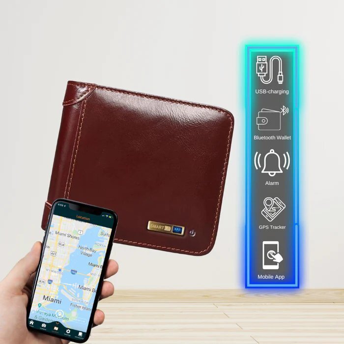 Smart Bluetooth rahakott, must цена и информация | Meeste rahakotid | kaup24.ee