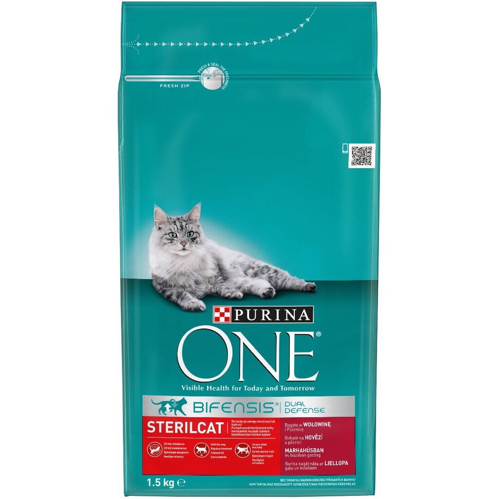 Purina One kass steril. loom 1.5kg hind ja info | Kuivtoit kassidele | kaup24.ee