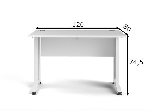Kirjutuslaud Tvilum Prima, valge hind ja info | Arvutilauad, kirjutuslauad | kaup24.ee