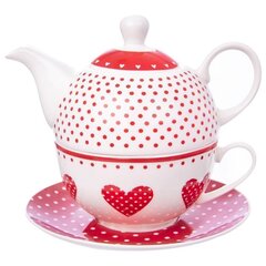 Заварочный чайник с чашкой и блюдцем цена и информация | Стаканы, фужеры, кувшины | kaup24.ee