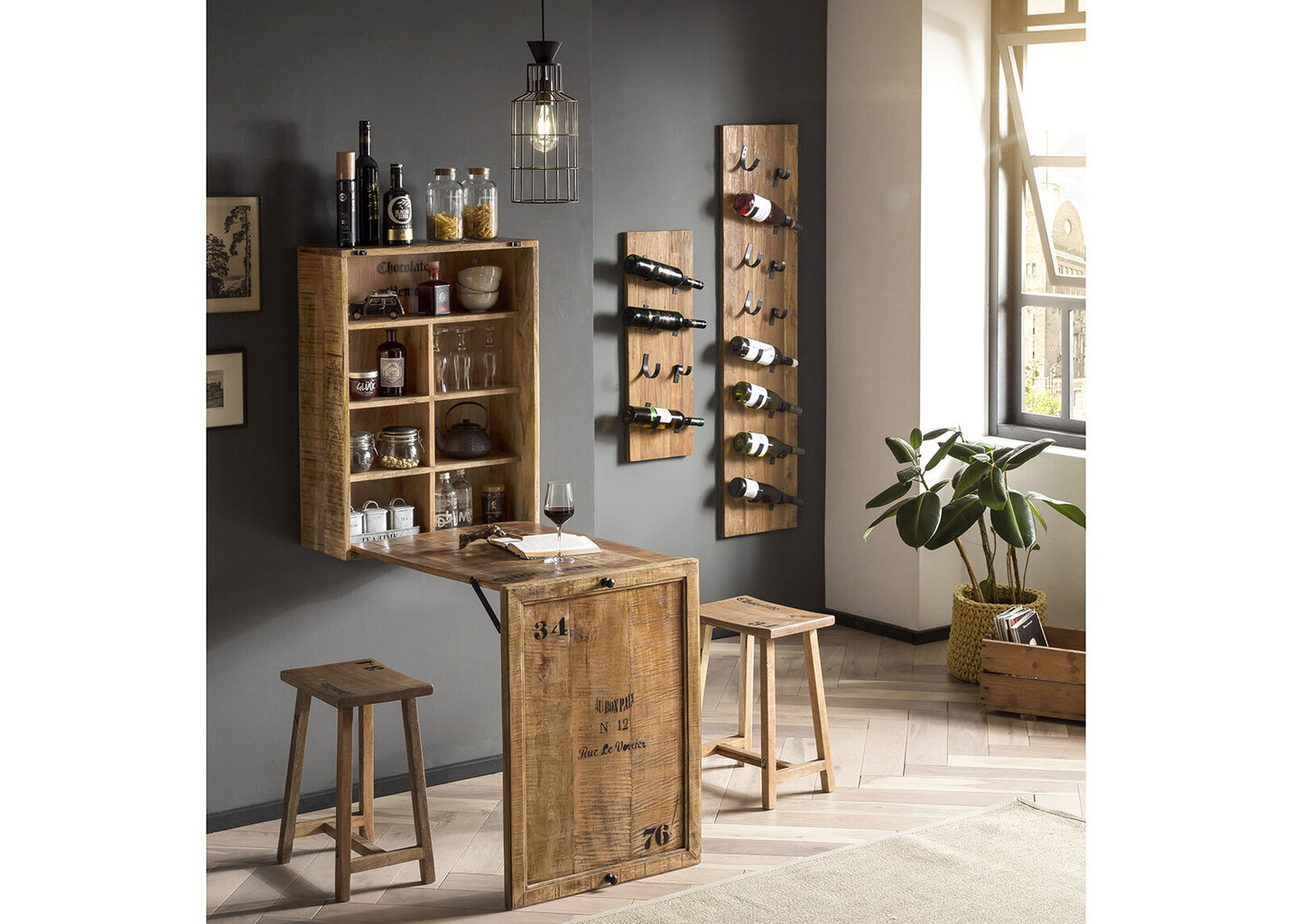 3-osaline köögimööblikomplekt Sit-Möbel Rustic, pruun hind ja info | Söögilauakomplektid | kaup24.ee