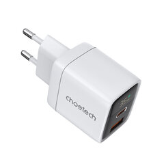 Сетевая зарядка Choetech PD6052 USB-C/USB-A PD35W GaN цена и информация | Зарядные устройства для телефонов | kaup24.ee