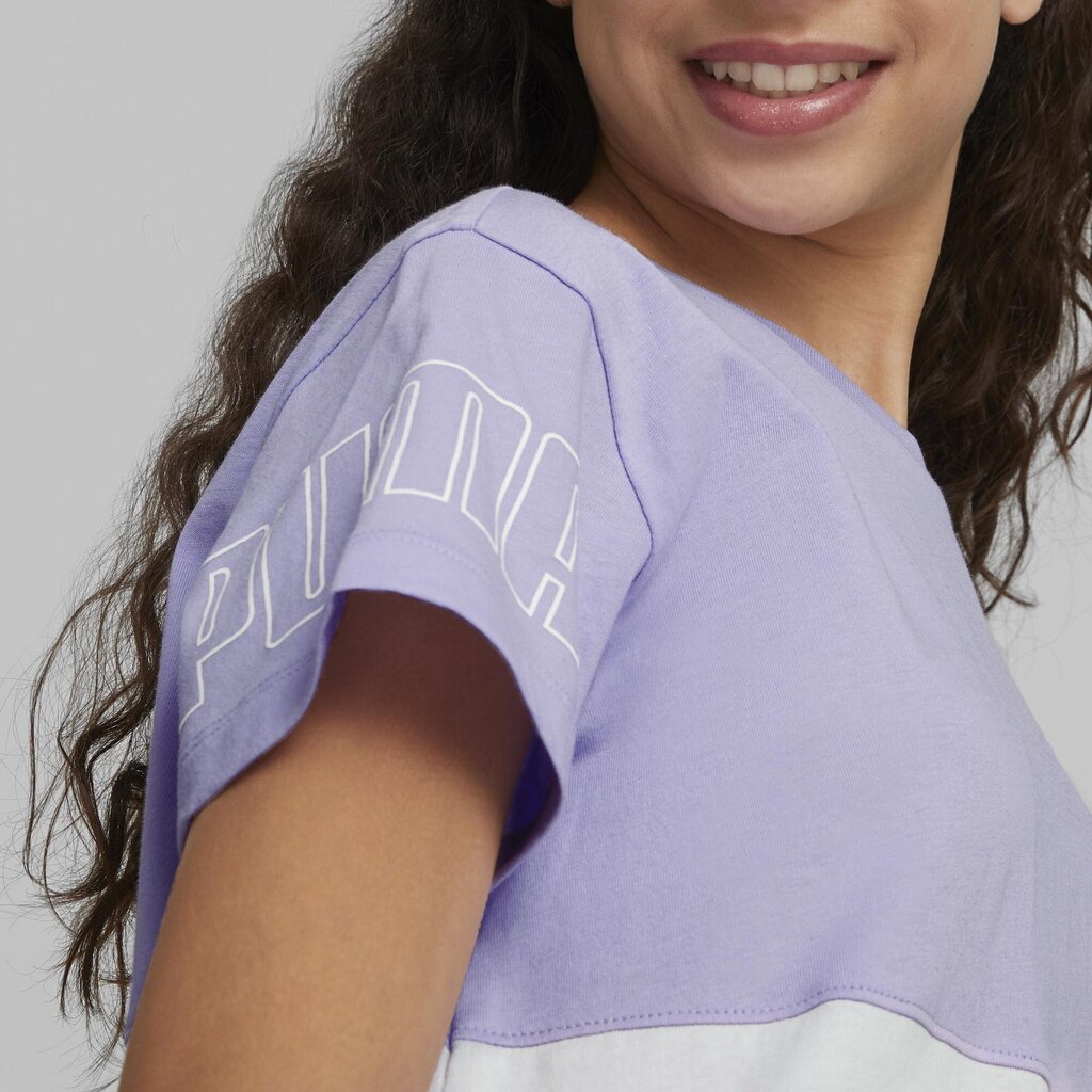 T-särk tüdrukutele Puma 67354725, valge hind ja info | Tüdrukute särgid | kaup24.ee