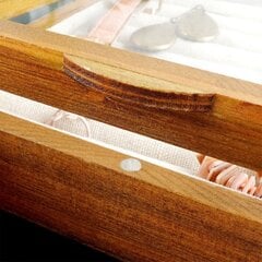деревянная шкатулка для украшений 18x12x5 см цена и информация | Ящики для вещей | kaup24.ee