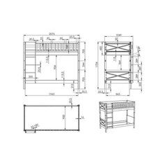 Voodi Vipack Scott STSB9414, valge hind ja info | Lastevoodid | kaup24.ee