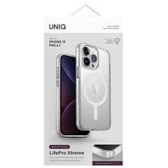 UNIQ etui LifePro Xtreme iPhone 15 Pro 6.1" Magclick Charging ciemnoniebieski|smoke blue цена и информация | Чехлы для телефонов | kaup24.ee