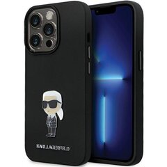 Karl Lagerfeld KLHCP13XSMHKNPK iPhone 13 Pro Max 6,7" czarny|black Silicone Ikonik Metal Pin цена и информация | Чехлы для телефонов | kaup24.ee