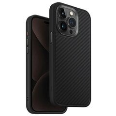 UNIQ etui Keva iPhone 15 Pro Max 6.7" Magclick Charging czarny|carbon black цена и информация | Чехлы для телефонов | kaup24.ee