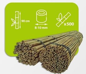 Bambuspulgad 90 cm 8/10 mm, 500 tk hind ja info | Vaasid, alused, redelid lilledele | kaup24.ee