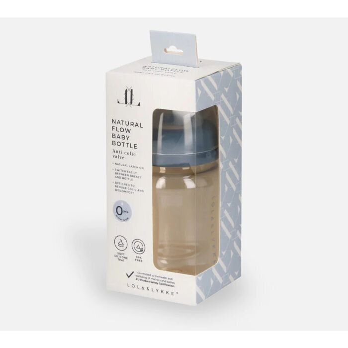 Pudel Lola&Lykke NaturalFlow, 3+ kuud, 180 ml hind ja info | Lutipudelid ja aksessuaarid | kaup24.ee