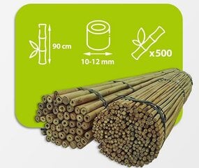 Bambuspulgad 90 cm 10/12 mm, 500 tk hind ja info | Vaasid, alused, redelid lilledele | kaup24.ee