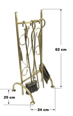 Набор инструментов для камина аксессуары dk-859, золото цена и информация | Принадлежности для отопительного оборудования | kaup24.ee