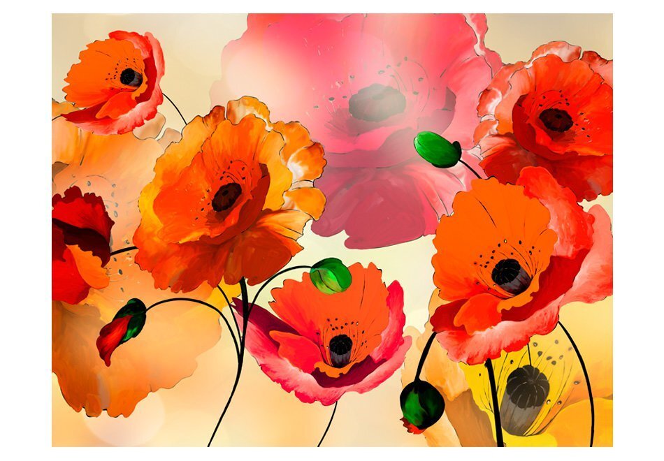 Fototapeet - Velvet poppies цена и информация | Fototapeedid | kaup24.ee