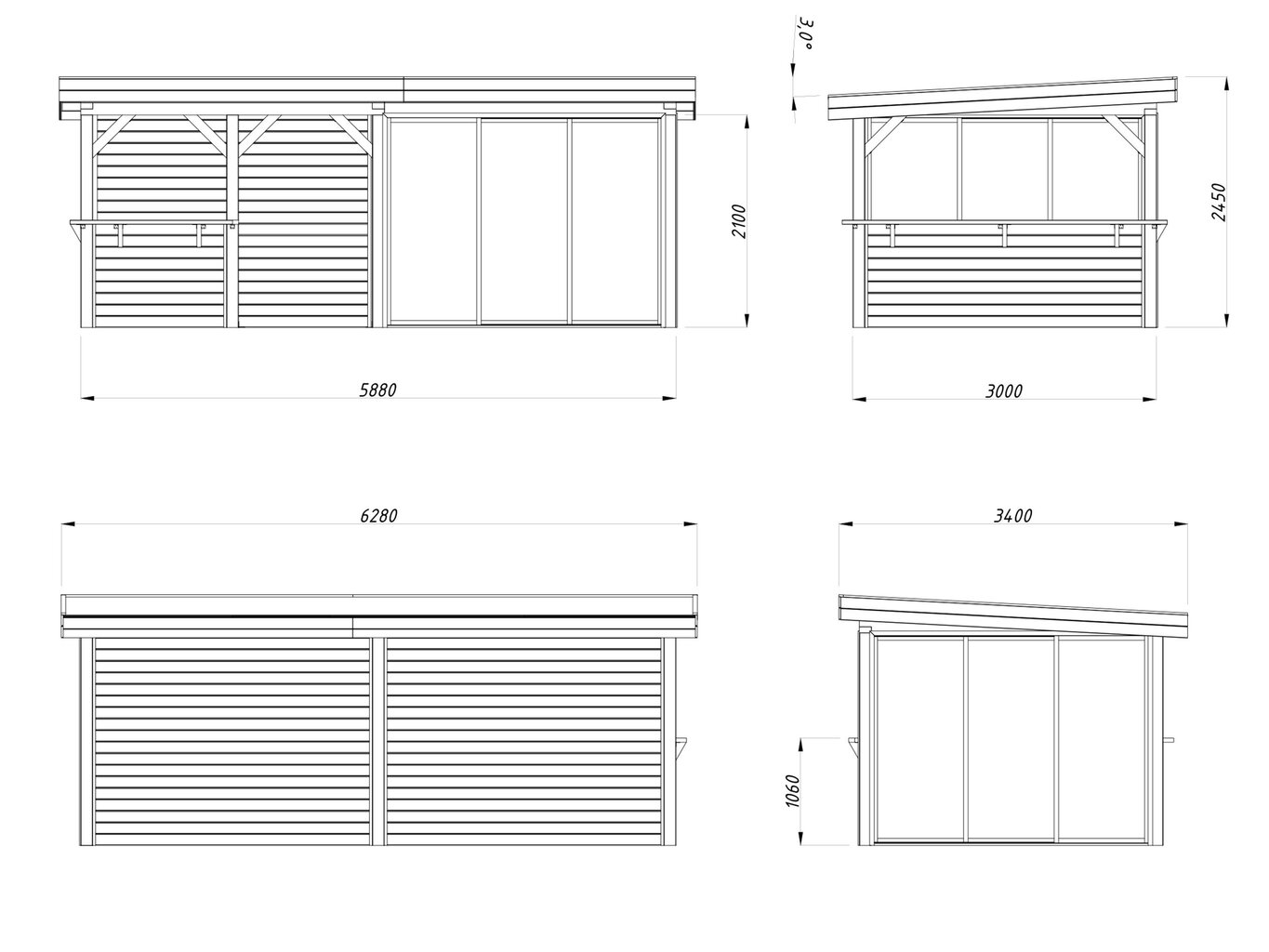 Suveköök Lenna 16,6 m² SET408 liugustega hind ja info | Kuurid ja aiamajad | kaup24.ee