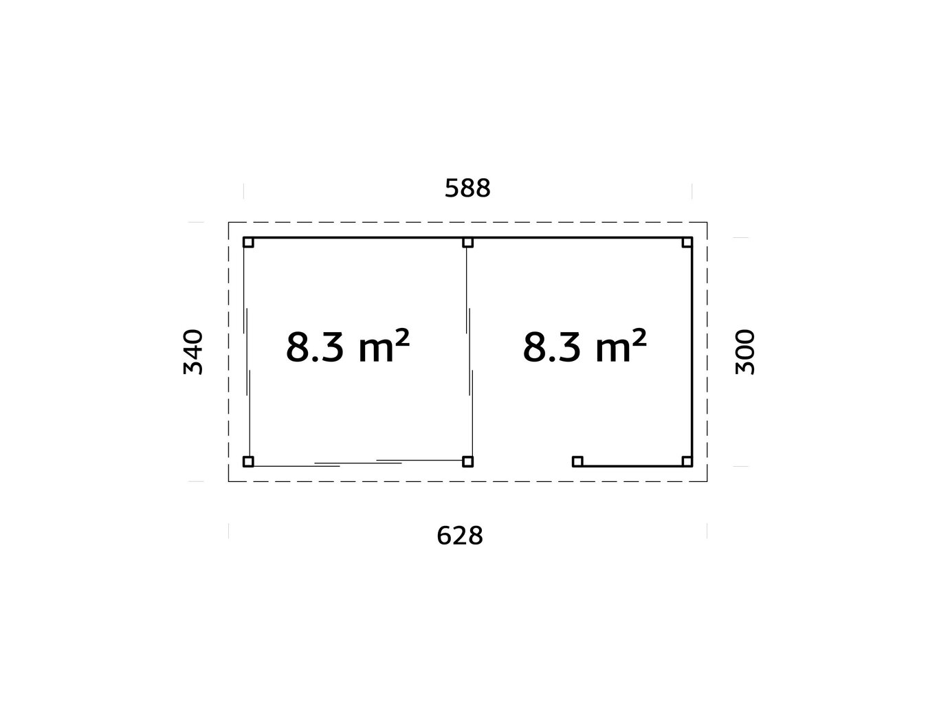 Suveköök Lenna 16,6 m² SET408 liugustega цена и информация | Kuurid ja aiamajad | kaup24.ee