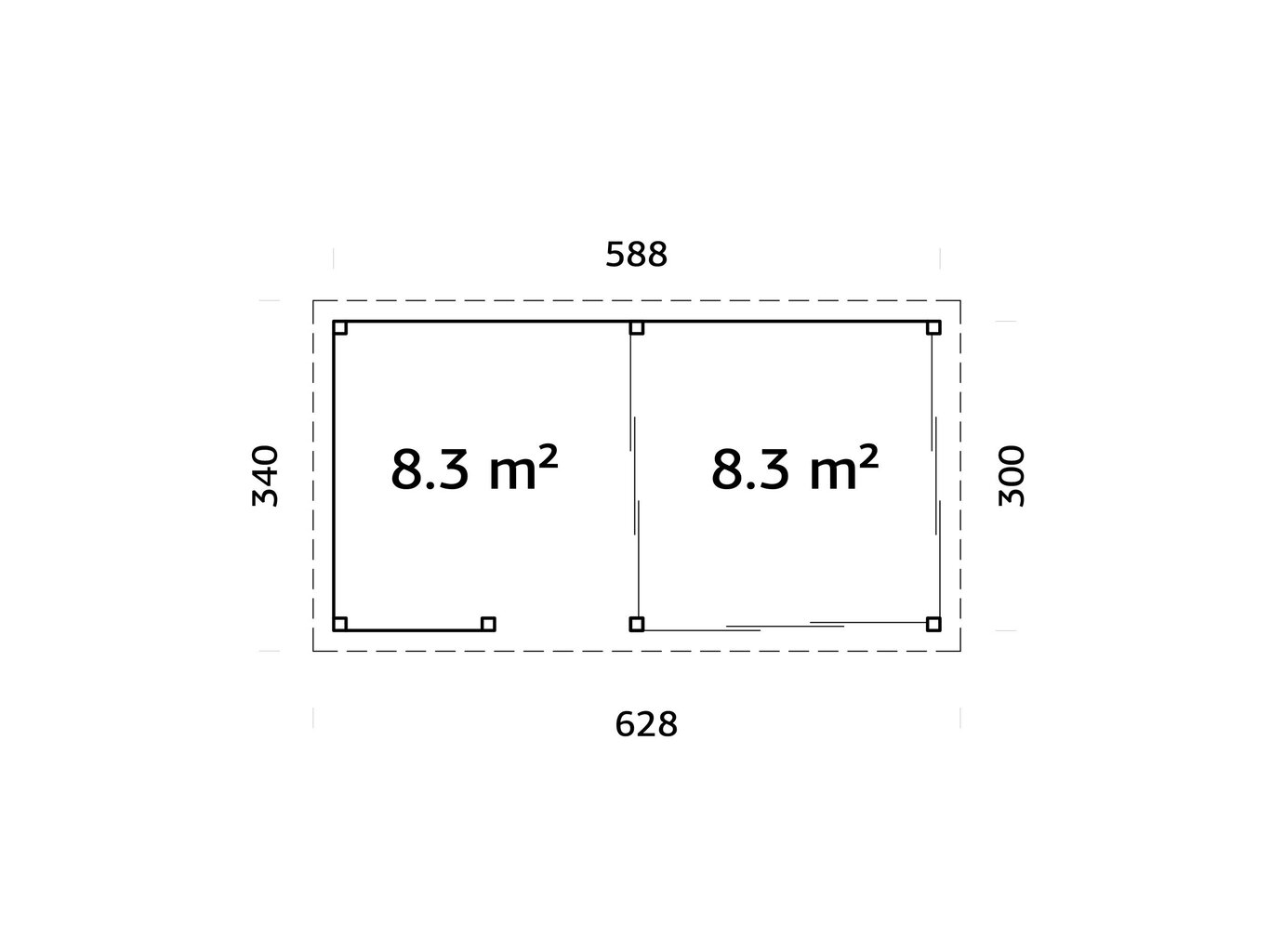 Suveköök Lenna 16,6 m² SET408 liugustega hind ja info | Kuurid ja aiamajad | kaup24.ee