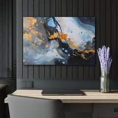 Картина из закаленного стекла Оранжевые чернила цена и информация | Картины, живопись | kaup24.ee