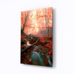 Картина из закаленного стекла Осенний лес цена и информация | Настенные деревянные декорации | kaup24.ee