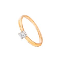 Золотое кольцо с бриллиантом цена и информация | Кольцо | kaup24.ee