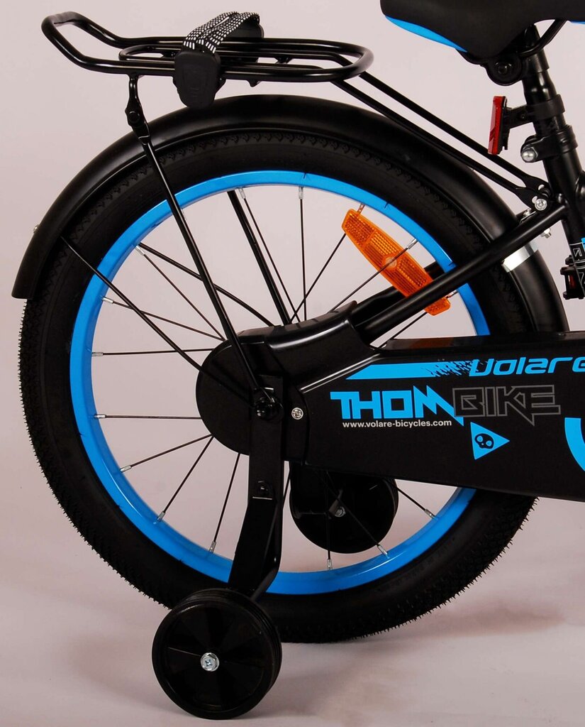 Laste jalgratas 18" Volare Thombike, must/sinine hind ja info | Jalgrattad | kaup24.ee